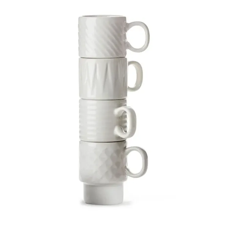 Coffee & More espressokop 4-pack, Wit