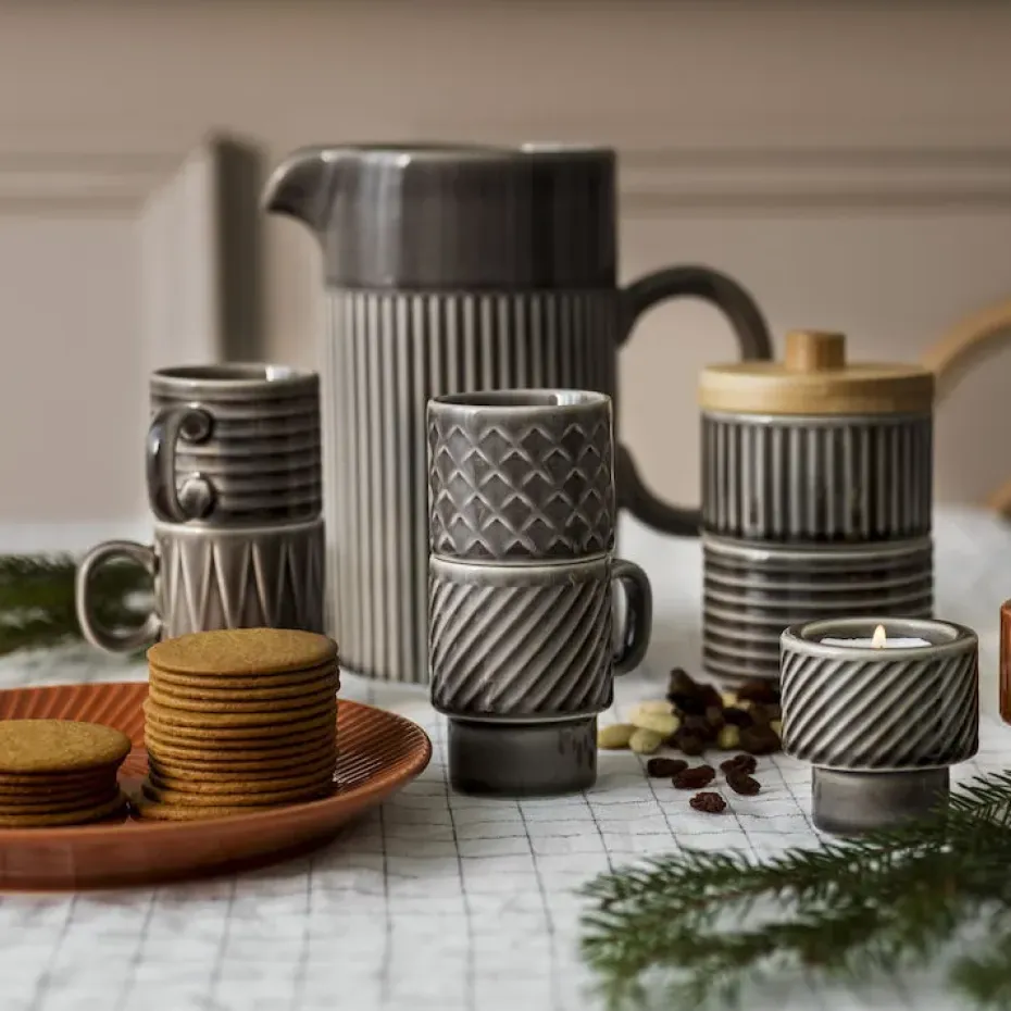 Coffee & More kleine kom 2-pack, Grijs