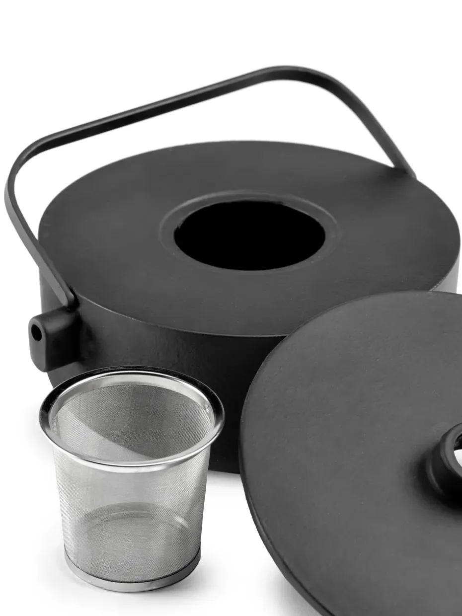Collage theekan gietijzer 1,2 l, Black