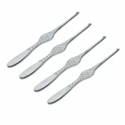 Colombina Fish schaaldiervork 4-pack, Roestvrij staal