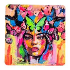Coming back to life onderzetter 9x9 cm, Multi