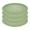 Connect bord Ø25,5 cm 4-pack, Nature leaf green