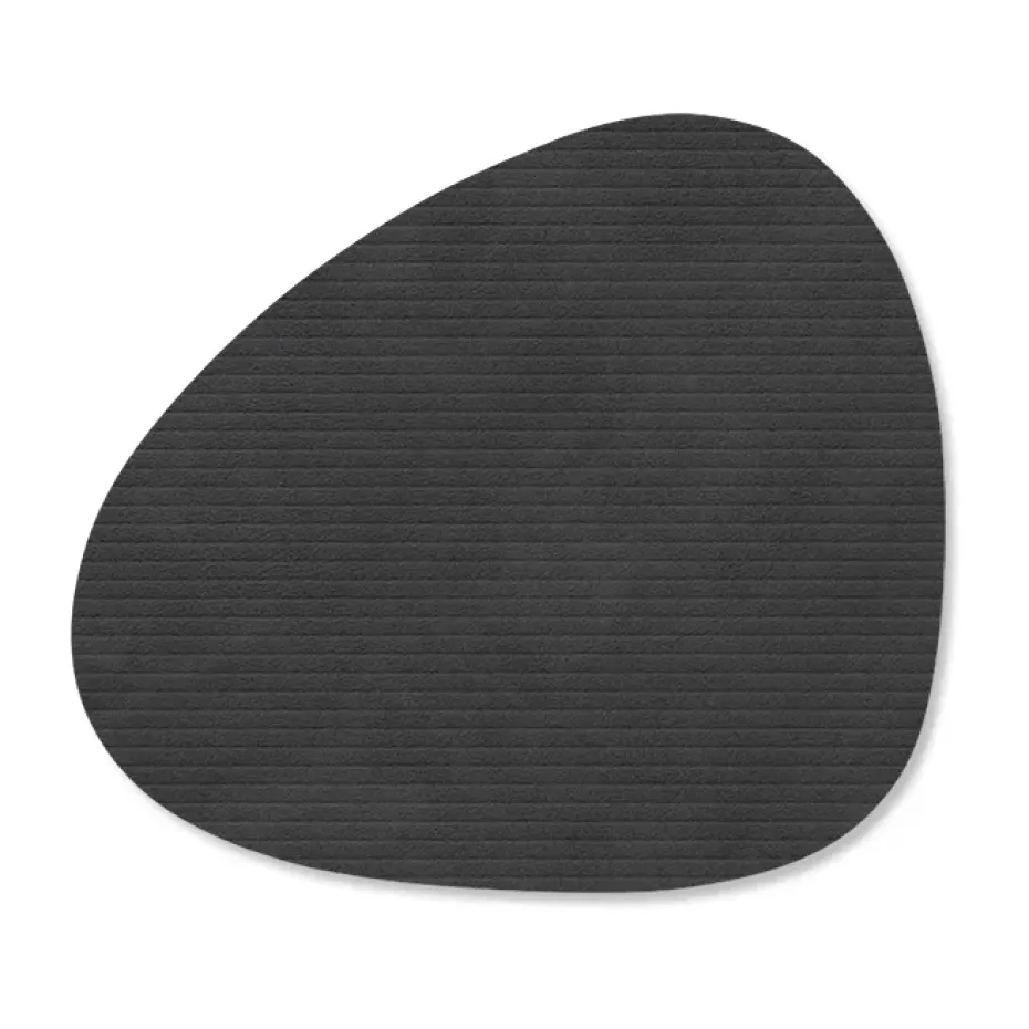 Corduroy onderzetter curve, Black