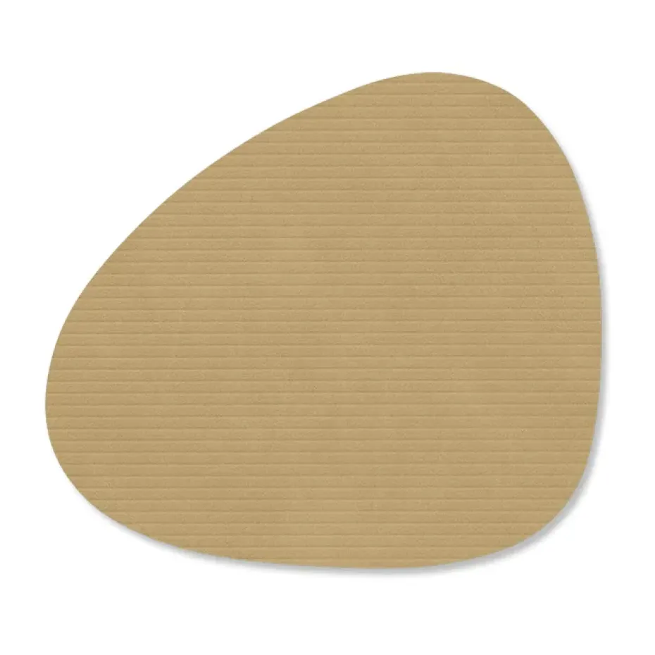 Corduroy onderzetter curve, Khaki