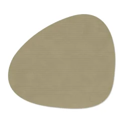 Corduroy placemat curve L, Herbal Dust