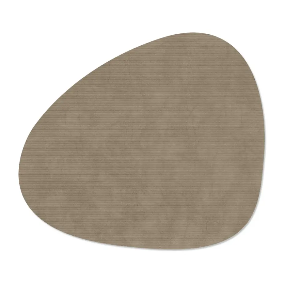 Corduroy placemat curve L, Nomad Grey