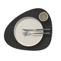 Core placemat curve L , Flecked anthracite