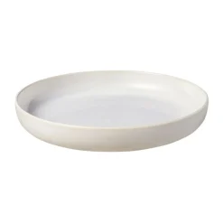 Crafted cotton diepbord Ø21,5 cm, White