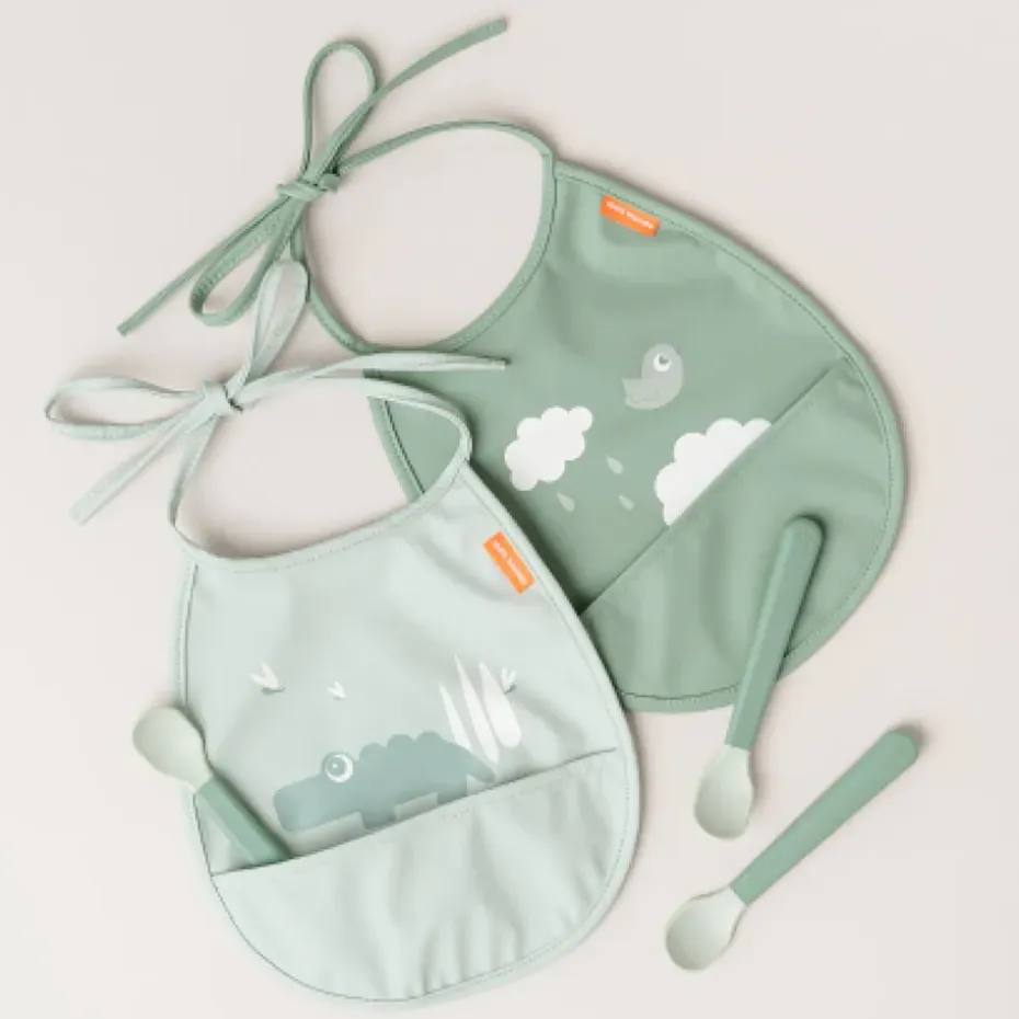 Croco Tiny slabbetje 2-pack, Green
