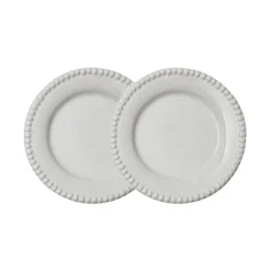 Daria bordje Ø18 cm 2-pack, Cotton white shiny