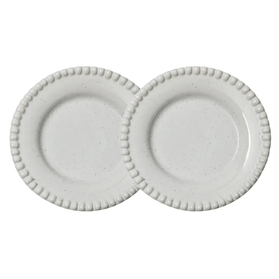 Daria dessertbord Ø22 cm 2-pack, Cotton white shiny