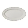 Daria serveerschotel 35 cm aardewerk, Cotton white