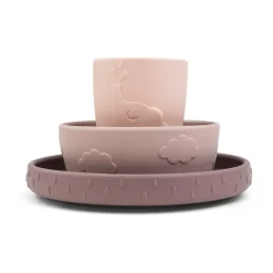 Deer Friends Stick&Stay kinderservies 3-delig, Powder