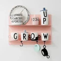Design Letters drinktuit/deksel voor melamine beker, blauw