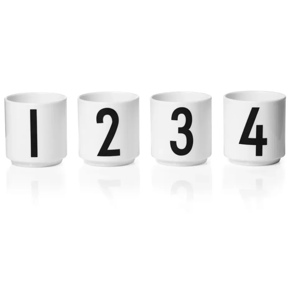 Design Letters espressokop 4-pack, White