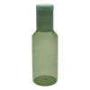 Design Letters glazen karaf tube 1 L, Green/milky green