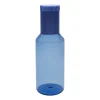 Design Letters glazen karaf tube 1 L, Blue/milky blue