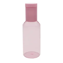 Design Letters glazen karaf tube 1 L, Pink/milky pink