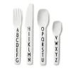 Design Letters kinderbestek melamine, 4 stuks