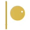 Design Letters rietje met deksel, Mustard