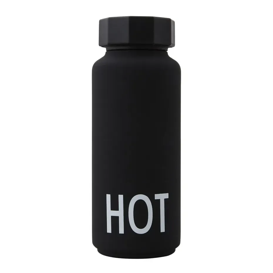 Design Letters thermosfles, zwart