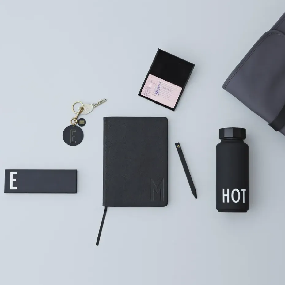 Design Letters thermosfles, zwart