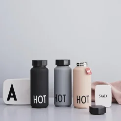 Design Letters thermosfles, zwart