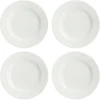 Dots klein bord 22 cm 4 stuks, Crème wit