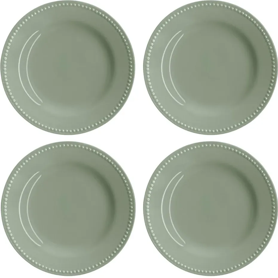 Dots klein bord 22 cm 4 stuks, Groen