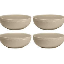 Dots ontbijtkom 60 cl 4 stuks, Beige
