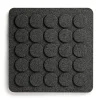 Dots vierkante pannenonderzetter 20x20 cm, Zwart