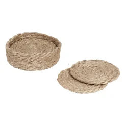 Elin glasonderzetter Ø10,5 cm 6-pack, Natuurgrijs