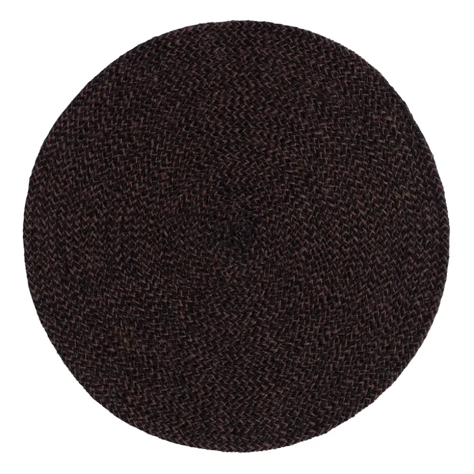 Ella placemat Ø38 cm, Bruin-zwart