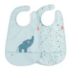 Elphee slabbetje met klittenband 2-pack, Blue