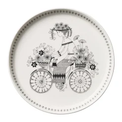 Emilia bord Ø19 cm, Zwart-wit