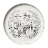 Emilia bord Ø24 cm, Zwart-wit