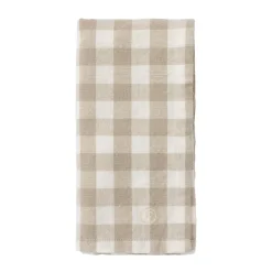 Ernst geruite servet 40x40 cm, Beige-wit