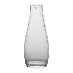 Ernst karaf geribbeld glas, Helder, Ø8x19 cm