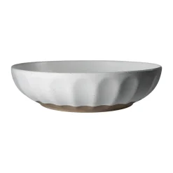 Ernst schaal steengoed, Wit-naturel, Ø24 cm