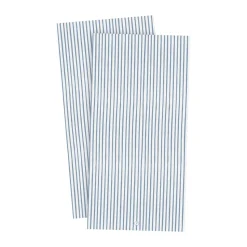 Ernst servet gestreept 10x20 cm 20-pack, Lichtblauw-wit
