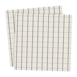 Ernst servet groot geruit 33x33 cm 20-pack, Beige-blauw