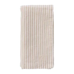 Ernst servet smal gestreept 40x40 cm, Beige-wit