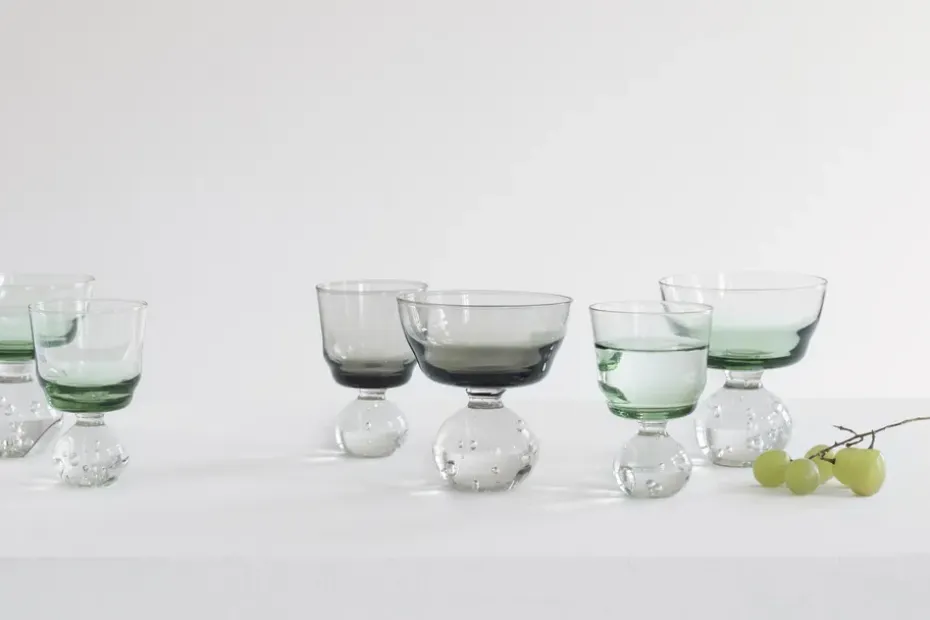 Eternal snow stem glas M Ø9,2 cm, Green