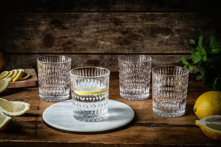 Ethno tumblerglas 29,4 cl 4-pack, Transparant