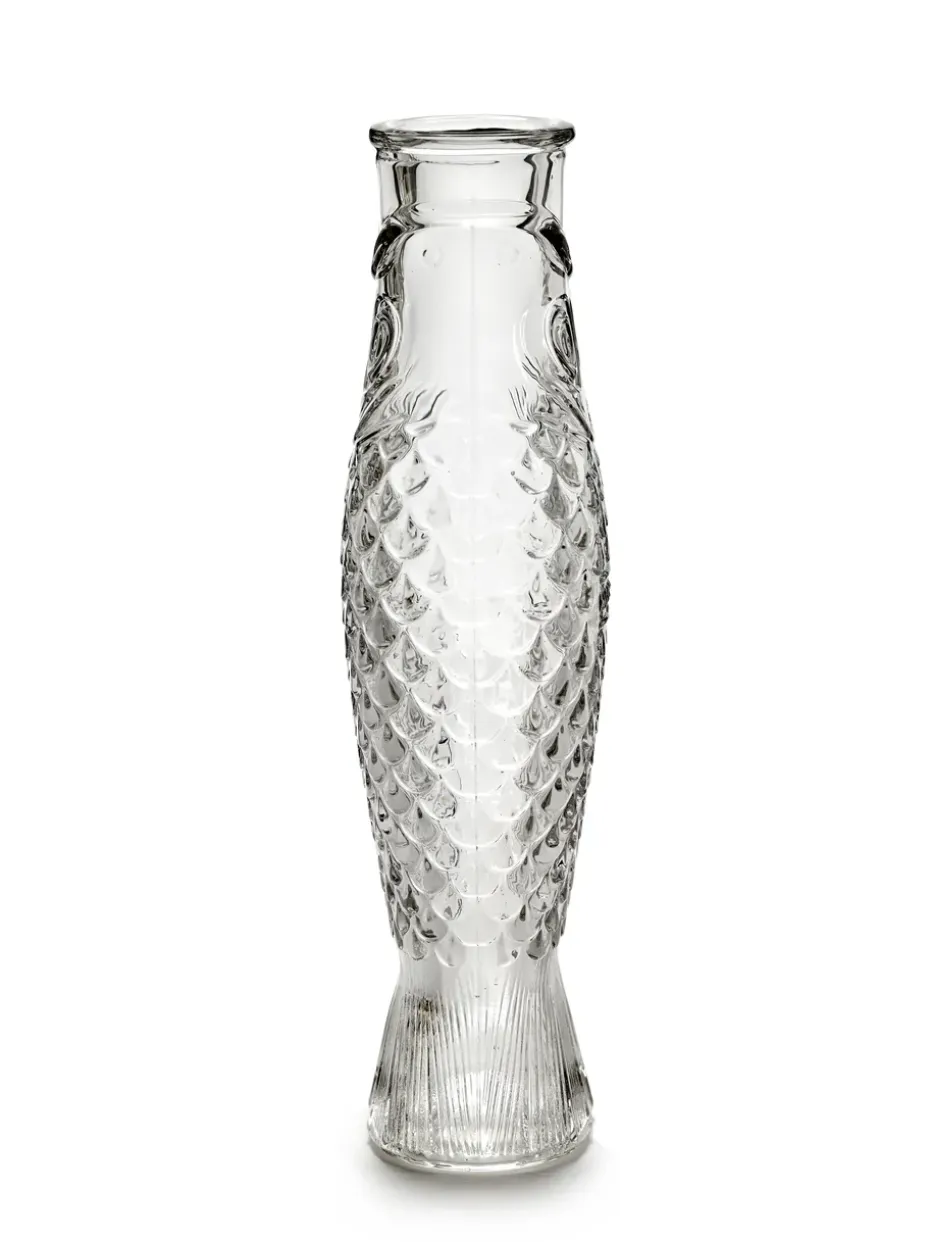 Fish & Fish glazen fles 85 cl, Transparent