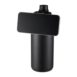 Flory waterfles dubbelwandig mobielmagnet 0,9 L, Zwart-grijs
