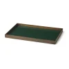 Frame dienblad medium 23x34 cm, Gerookt eikenhout-groen