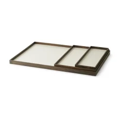 Frame dienblad small 11x32,4 cm, Gerookt eikenhout-beige