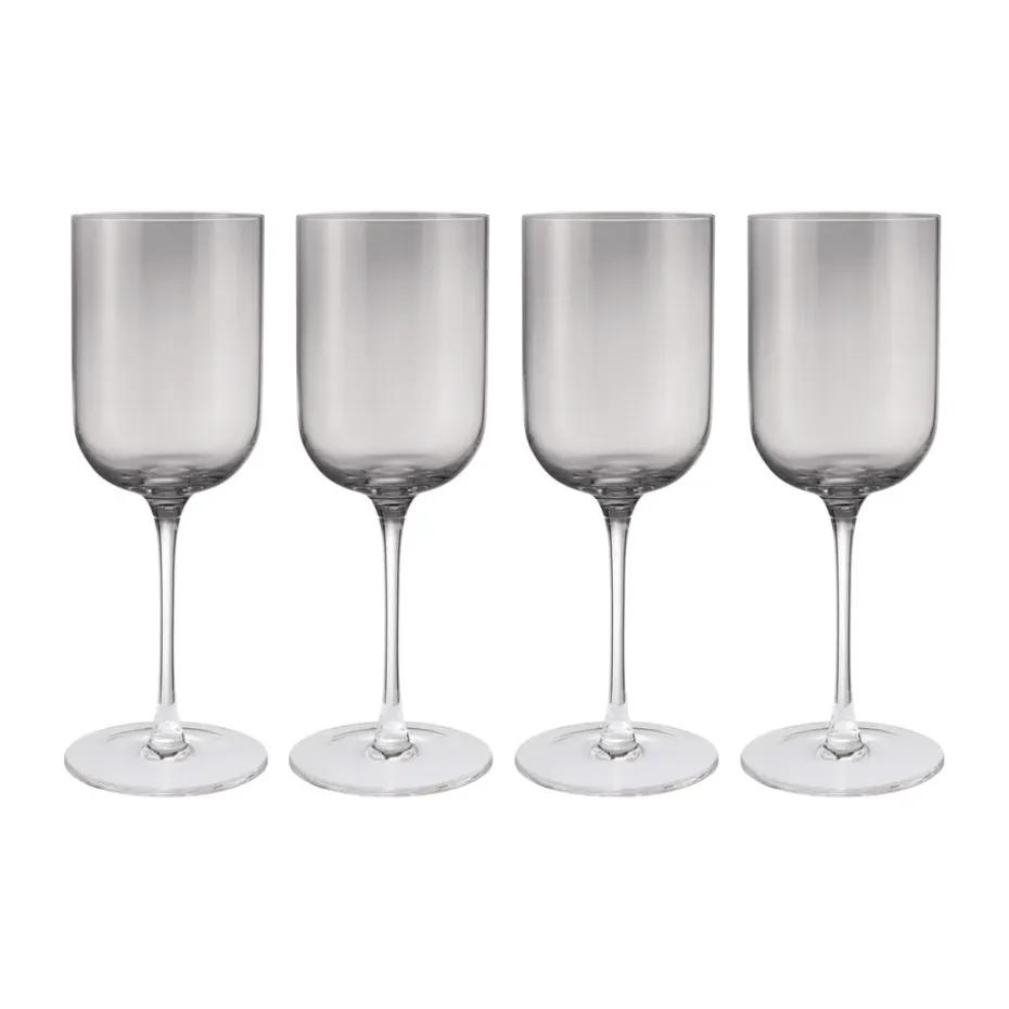 Fuumi rode wijnglazen 40 cl 4-pack, Smoke-klaar