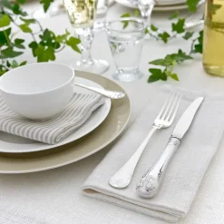 Gammal Fransk dinermes verzilverd, 23,1 cm